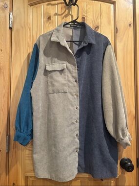 Nasty Gal Color Block Corduroy Mini Dress